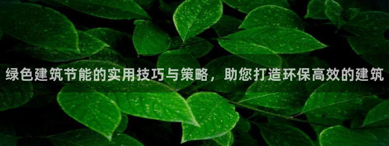 e尊国际-可可计划：绿色建筑节能的实用技巧与策略，助您打造环保高效的建筑