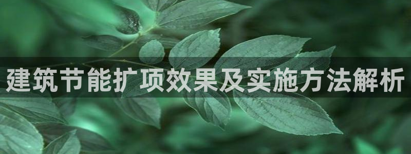 e尊国际app：建筑节能扩项效果及实施方法解析