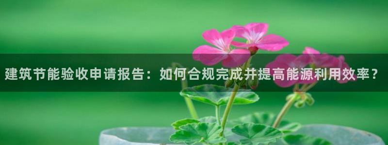 e尊体育：建筑节能验收申请报告：如何合规完成并提高能源利用效率？