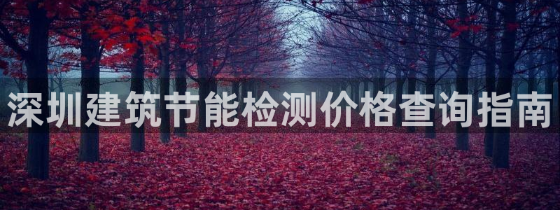e尊国际娱乐官网下载：深圳建筑节能检测价格查询指南