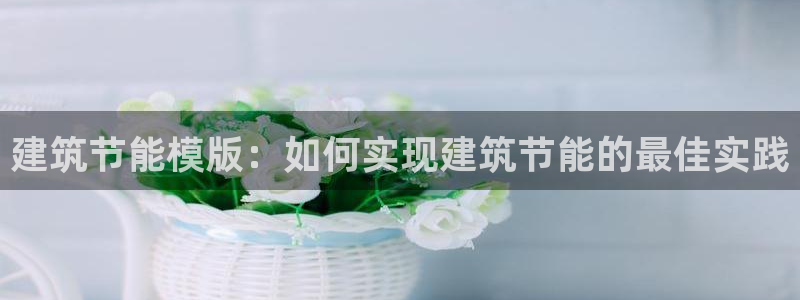 e尊国际平台：建筑节能模版：如何实现建筑节能的最佳实践
