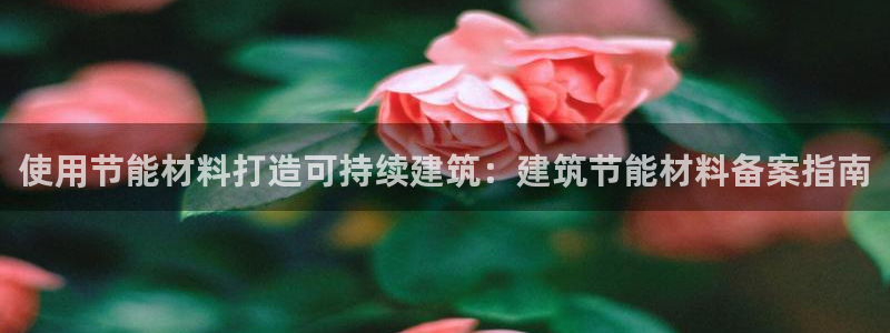e尊国际平台：使用节能材料打造可持续建筑：建筑节能材料备案指南