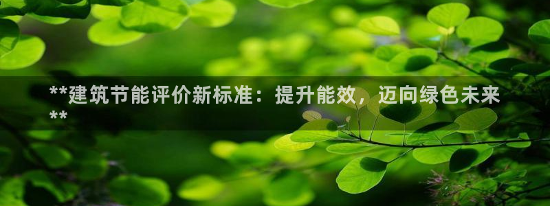 e尊国际7779：**建筑节能评价新标准：提升能效，迈向绿色未来
**