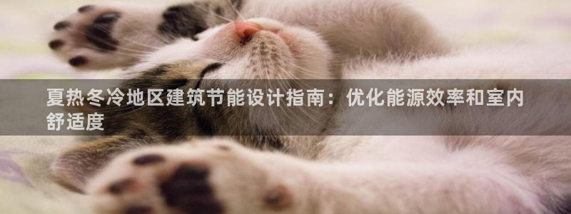 e尊国际娱乐官网下载：夏热冬冷地区建筑节能设计指南：优化能源效率和室内
舒适度