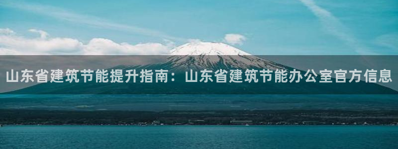 E尊国际：山东省建筑节能提升指南：山东省建筑节能办公室官方信息
