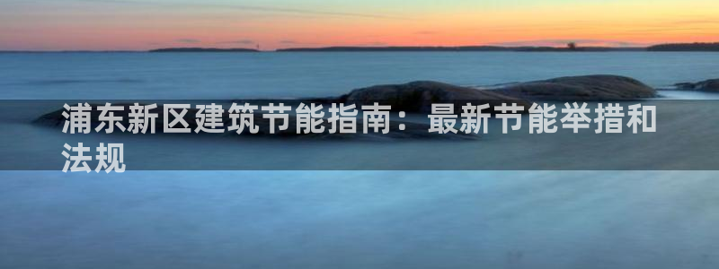 e尊国际官网app：浦东新区建筑节能指南：最新节能举措和
法规