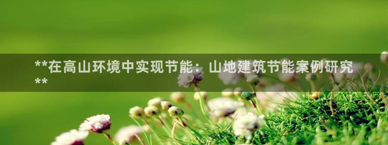 e尊国际app：**在高山环境中实现节能：山地建筑节能案例研究
**