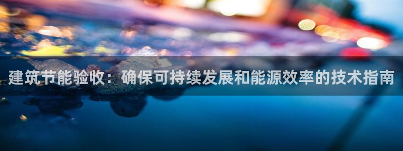谁知道e尊国际的网址：建筑节能验收：确保可持续发展和能源效率的技术指南