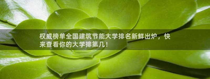 e尊国际官方网站：权威榜单全国建筑节能大学排名新鲜出炉，快
来查看你的大学排第几！