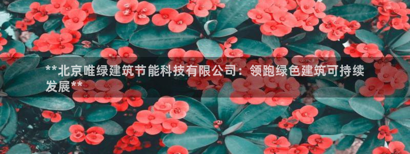e尊国际是干什么的：**北京唯绿建筑节能科技有限公司：领跑绿色建筑可持续
发展**