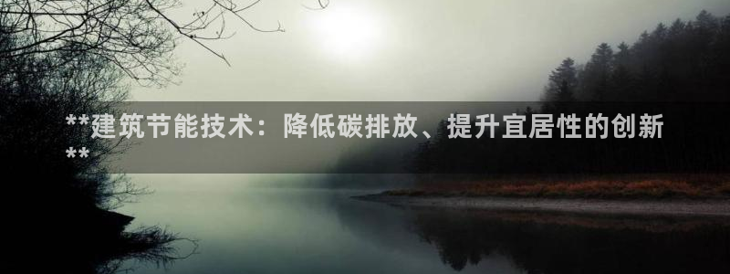谁知道e尊国际的网址：**建筑节能技术：降低碳排放、提升宜居性的创新
**