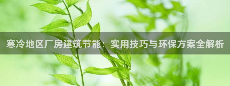 e尊体育：寒冷地区厂房建筑节能：实用技巧与环保方案全解析