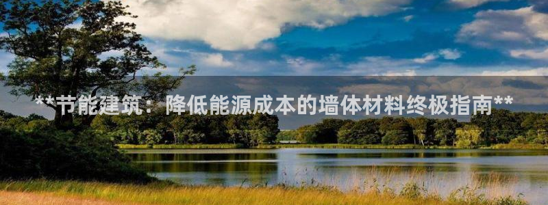 e尊国际平台：**节能建筑：降低能源成本的墙体材料终极指南**