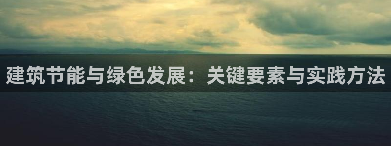 e尊国际-可可计划：建筑节能与绿色发展：关键要素与实践方法