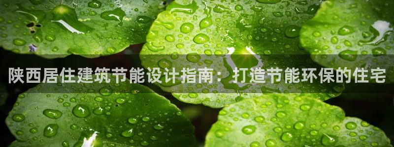 e尊国际客服：陕西居住建筑节能设计指南：打造节能环保的住宅